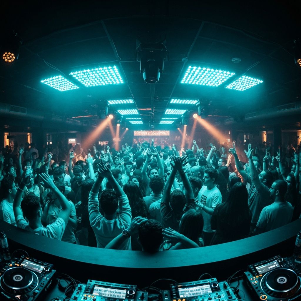 Excited crowd at a live event